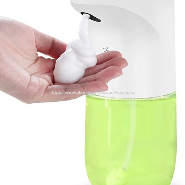 Dispensador Automático de Sabão em Espuma Plástico a Pilhas Frasco Dispensador de Sabão Para Hotel 400ML