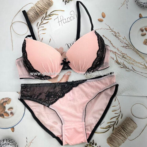See-Though Lace Sexy Bra Panty Set Embroidered Flowers High Elastic Elegant  Ladies Underwear - China Women Underwear and Women Lingerie price