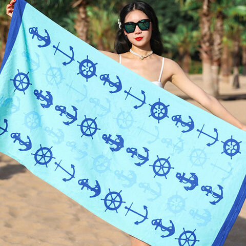 Serviette de plage Boho en microfibre imprimée, absorbante et à séchage rapide - Vente en gros for sale at factory direct price