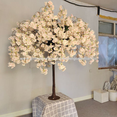 artificial cherry blossom tree wedding table