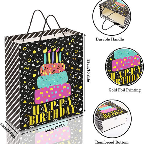 Happy Birthday - Medium Gift Bag with Tissue