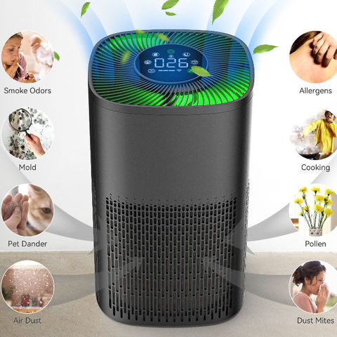 Air Purifier, Compact Desktop Air Cleaner with 3-in-1 True HEPA Filter, 4  Fan Speeds, Low Noise, Sleep Mode, Night Light, Filter Replacement  Reminder, Removes Dust/Smoke for Car/Home/Bedroom/Office price in Saudi  Arabia