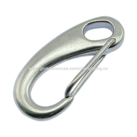 Stainless Steel Carabiner Snap Buckle Clip Hook Lobster Claw