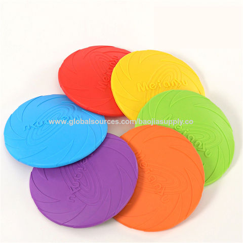 Frisbee para perros, juguete interactivo para mascotas, Frisbee flotante resistente a mordidas, entrenamiento de recuperación