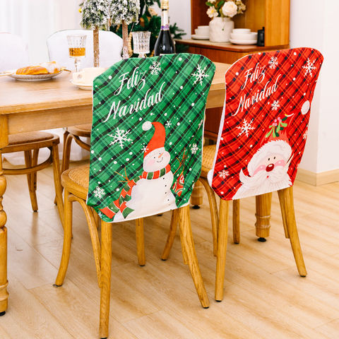 Details about   Christmas Decor Santa Snowman Chair Cover Back Covers Table Seat Party Decors 