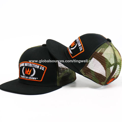Custom Embroidered Patch 6 Panel Mesh Trucker Hats Wholesale