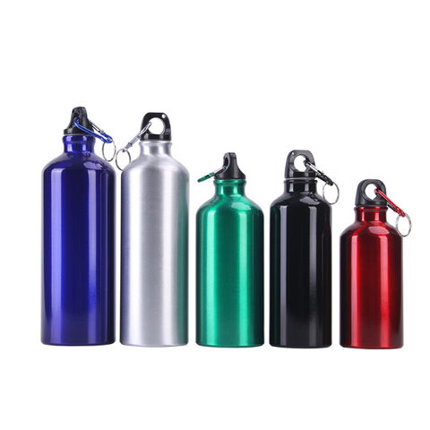Bouteille d'eau en aluminium légère et étanche Bouteille de sport en aluminium Bouteilles de voyage avec boucle for sale at factory direct price