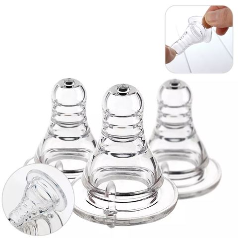 الجملة خالية من مادة BPA الغذاء الصف سيليكون الطفل تغذية الحلمة القياسية الرقبة الحلمات لزجاجات الحليب