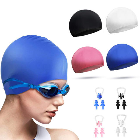 Buy Wholesale China 4 Sets Silicone Swim Cap,waterproof Swimming Cap ...