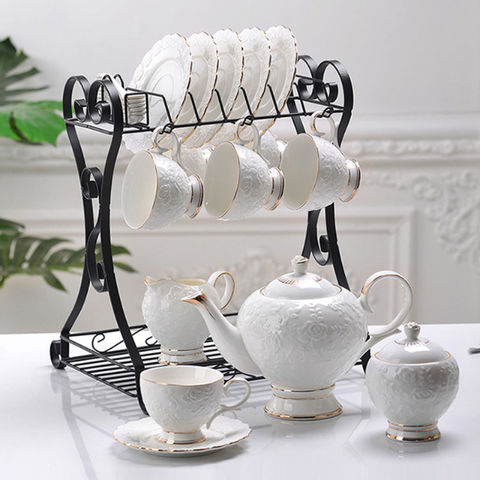 Portátil criativo jogo de chá de cerâmica estilo europeu, um bule