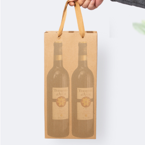 Buy Wholesale China Luxury Bottle Wine Paper Bag Custom Logo Printing ...