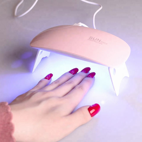 Günstige 6W UV Lampe für Salon LED Lichthärtungsgerät Nageltrockner Nagellampe Gel Lack Aushärtung Hartgel Verlängerung