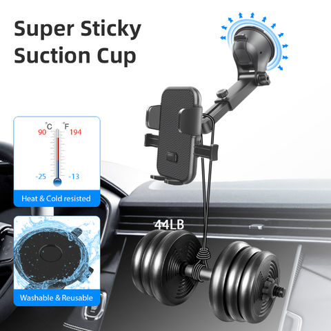 Suction Cup Phone Holder 3-in-1 Heavy Duty Phone Mount For Car