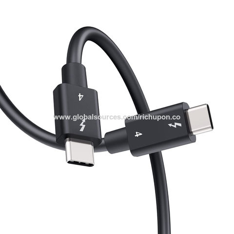 Thunderbolt 4 Cable 6ft, Certified, Braided, 40Gbp 100W Charging, 8K D