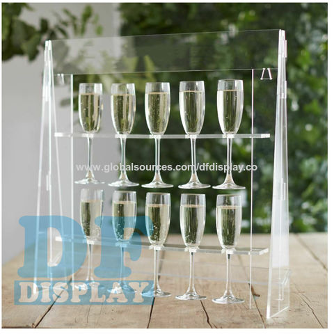 Champagne glass display hot sale