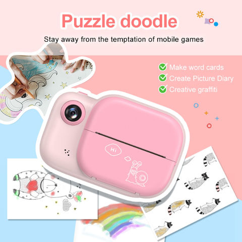 Kamera Cetak Instan Anak-Anak Pengiriman Cepat Untuk Anak Laki-Laki Perempuan Kamera Mini HD 1080p Dengan Foto Termal