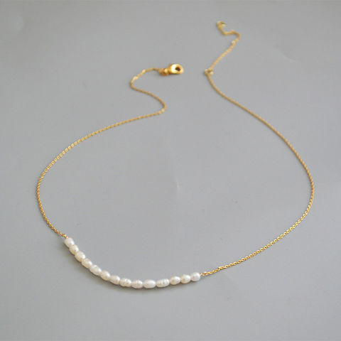 Imitation Pearl Four layer Thin Chain Necklace Women's Retro - Temu