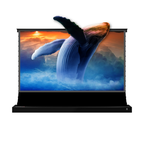 Écrans de projection, Écran de projection électrique au sol anti-lumière pour home cinéma laser 4K