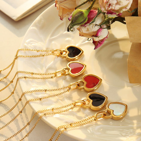 Collier cœur avec strass or blanc 375 ‰ SO OR Collier cœur avec strass or blanc 375 ‰ SO OR