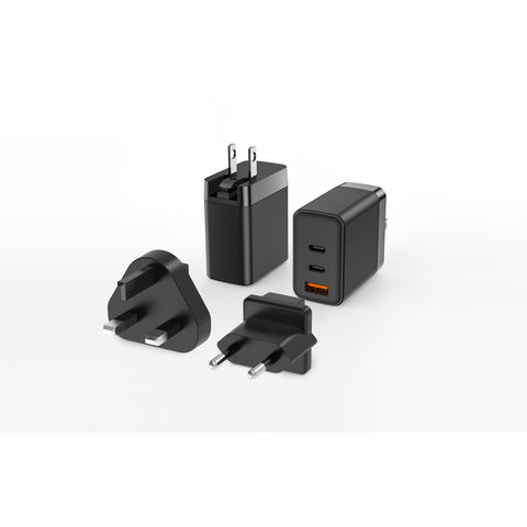 Cargador Inalámbrico Rápido 3 en 1 de 65W GaN PD 3.0 con 2 TpyeC y 1 USB-A para iPhone con Adaptador Intercambiable for sale at factory direct price