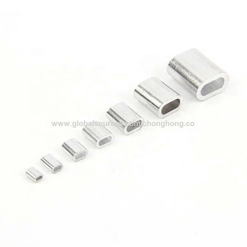10 Pezzi Di Manicotti A Crimpare In Alluminio Per Cavo D'Acciaio Da 5/16'' (8 Mm) - Doppio Foro Per Fune E Accessori