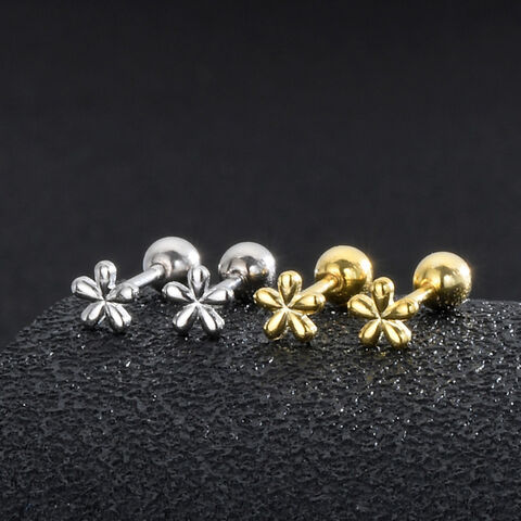 Anting-Anting Tusuk Bentuk Bunga Mini Perak Berkualitas Tinggi - Grosir Perhiasan Fashion for sale at factory direct price