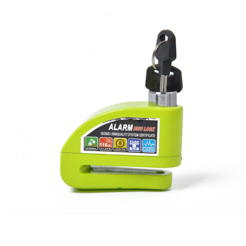 Alarma de bloqueo de disco con cable recordatorio de 1.5M, candado antirrobo impermeable para motocicleta con alarma