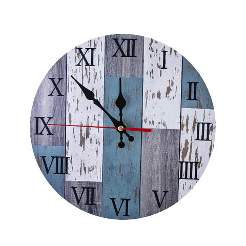 10 Inch Silent Non-ticking Wooden Wall Clocks Battery Operated For ...