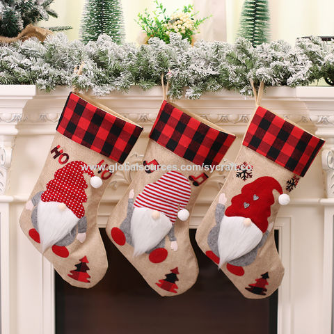 Details about   Snowflake Christmas Stocking kid Gifts Candy Storage Bag Xmas Tree Hanging Decor 