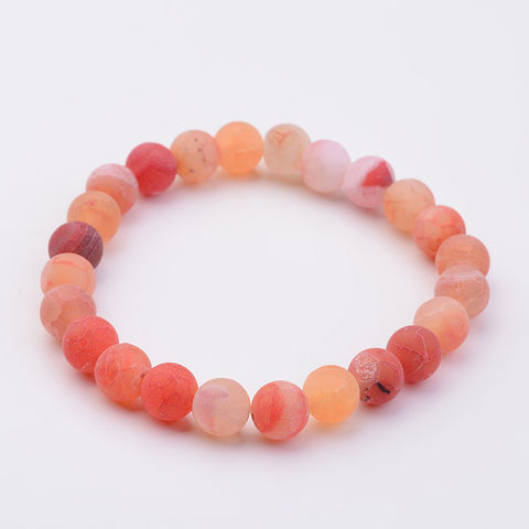 Buy Wholesale China Colorful Natural Agate Stone Bracelet Beaded ...