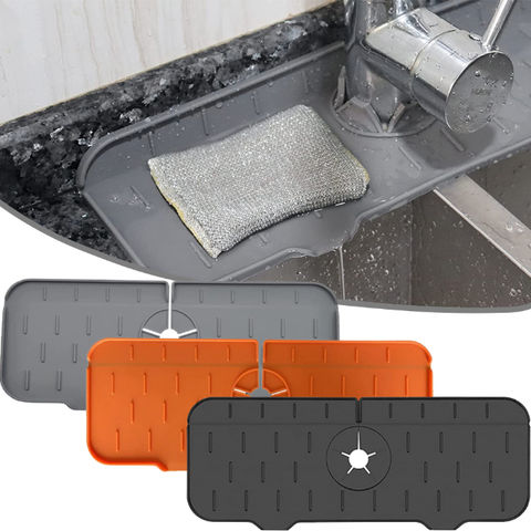 Silicone Faucet Mat Sink Splash Guard Slip Kitchen Drain Pad