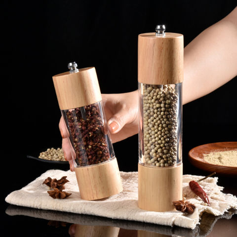Electric Salt and Pepper Grinder Adjustable Gravity Spice Mill Kitchen  Gadgets and Accessories Transparent Smart Spice