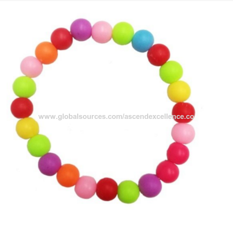 Venta al por mayor de pulseras DIY para niños, cuentas para enhebrar, joyería de plástico, kit de regalo de pulseras de cuentas DIY para niños for sale at factory direct price