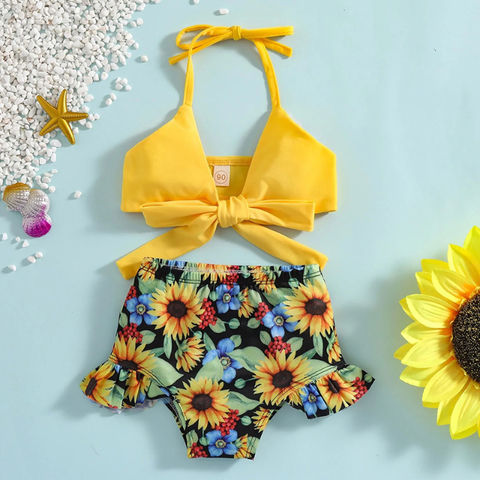 Buy Summer Girls Bikini Sets Beach Wear Teenage Two Piece Suit