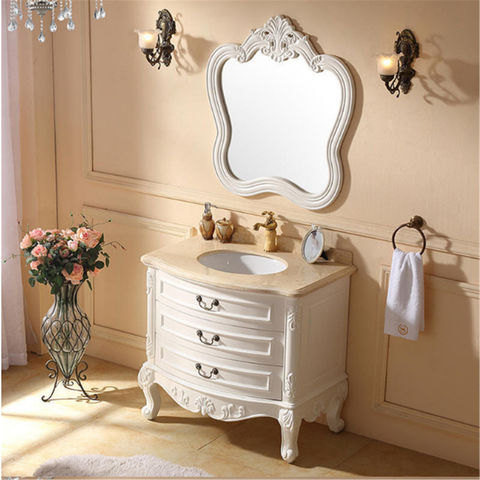 Buy Wholesale China High Quality Curved Bathroom Cabinet Solid Wood ...