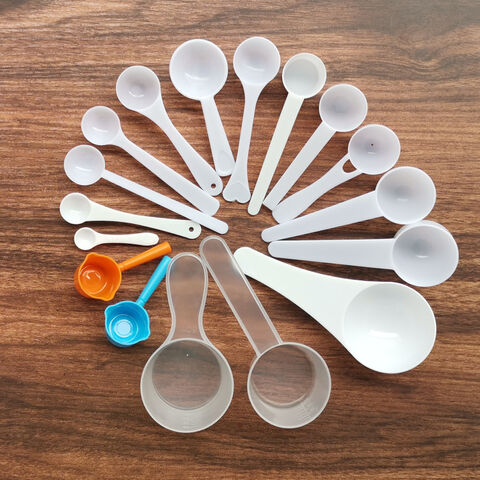 Cucharas medidoras de plástico profesionales de 1 g para leche en polvo, alimentos y medicamentos - Venta al por mayor