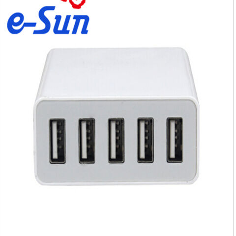 Cargador USB de Pared de 25W con 5 Puertos, Hub de Carga USB de 4 Puertos, 5V 5A - Ideal para Mayoristas for sale at factory direct price