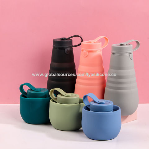 Buy Wholesale China 500 Ml Portable Foldable Silicone Sports Bottles ...