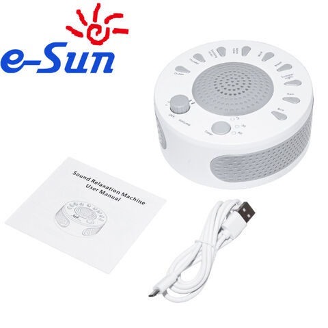 Máquina de ruido blanco recargable por USB, dispositivo de sonido de  apagado temporizado para dormir, relajación