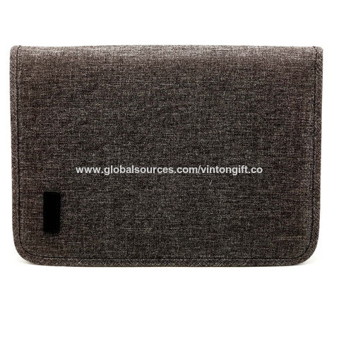 Buy Wholesale China Two-tone Polyester Cover Zipper Document Wallet ...