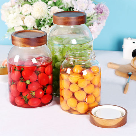 Buy Wholesale China Bpa Free Borosilicate Glass Food Storage Jar With  Acacia Wood Lid, Glass Storage Canisters For Foods & Glass Canisters at USD  5.3
