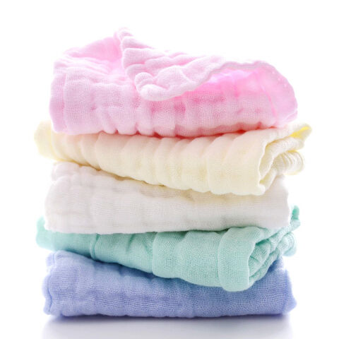 MUKIN Muslin Washcloths - Natural Cotton Baby Wipes, Soft Newborn Face