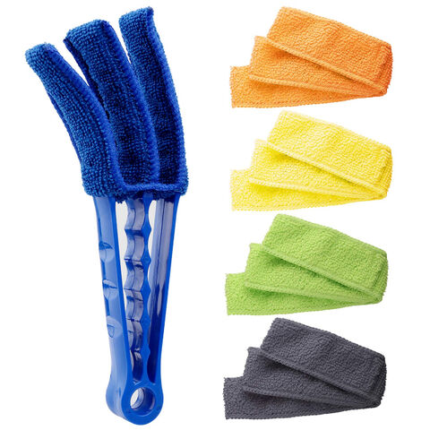Escova de Limpeza de Persianas com 5 Mangas de Microfibra - Ferramentas de Limpeza de Persianas para Janelas, Estores Venezianos e Venezianas for sale at factory direct price