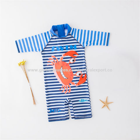 Buy Wholesale China Boy Striped Print One-piece Surfing Suit Odm