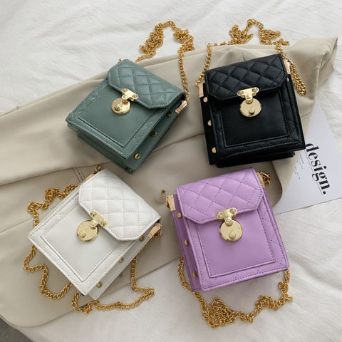 Bolsos de cadena cruzados de moda para mujer, bolsos de hombro para niñas, bolso de mensajero