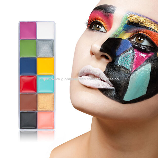 Halloween Face Body Paint Oil 12 Colors Professional Non Toxic Safe ...