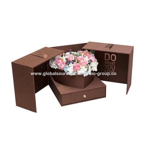  lfjfaecx 4 cajas de papel de flores, cubo de