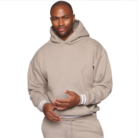 Wholesale Grey Baggy Pullover Hooded Tracksuit