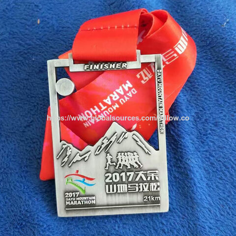 Medalha de maratona, medalha esportiva, medalha de finalista de corrida, personalizável para eventos e competições. for sale at factory direct price