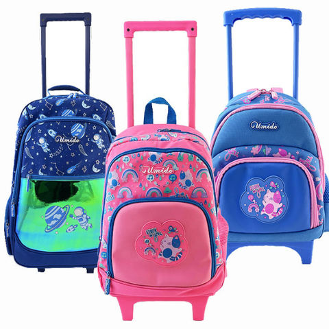 Mochilas de Rodinhas Personalizadas para Crianças, Bagagem com Rodas, Mochila Durável com Rodas, Mochilas Escolares com Carrinho